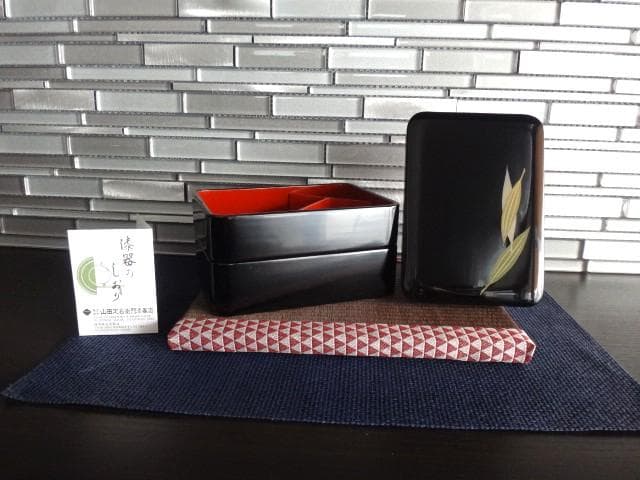 新品★越前塗★江戸弁当★重箱★天然木★弁当箱★ランチボックス★吹寄沈金